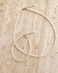 Pärlhalsband Button Choker, Sötvattenspärlor