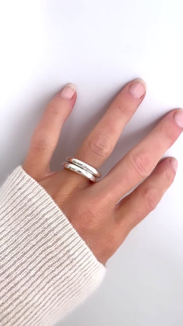 Noelle Star Diamond Ring stack