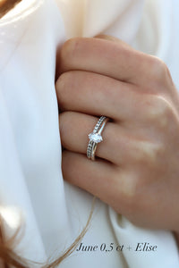 June 0,25 ct + Elise Diamantring | Trau- & Verlobungsringe Paar