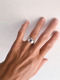 Mila Ring stack Plain ring + Jupiter ring | 925 silber