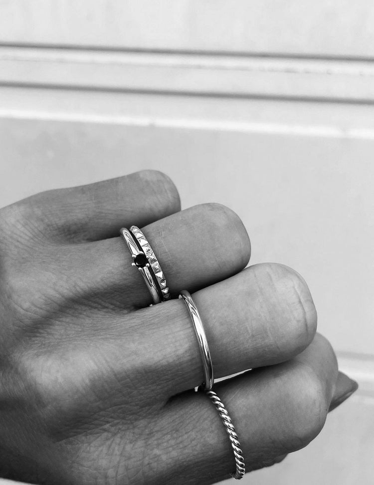 Yes I Am Band Silver Ring