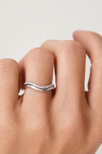 Line Alliance Ring 0.3 ct Diamonds, Wedding Band / Engagement Ring
