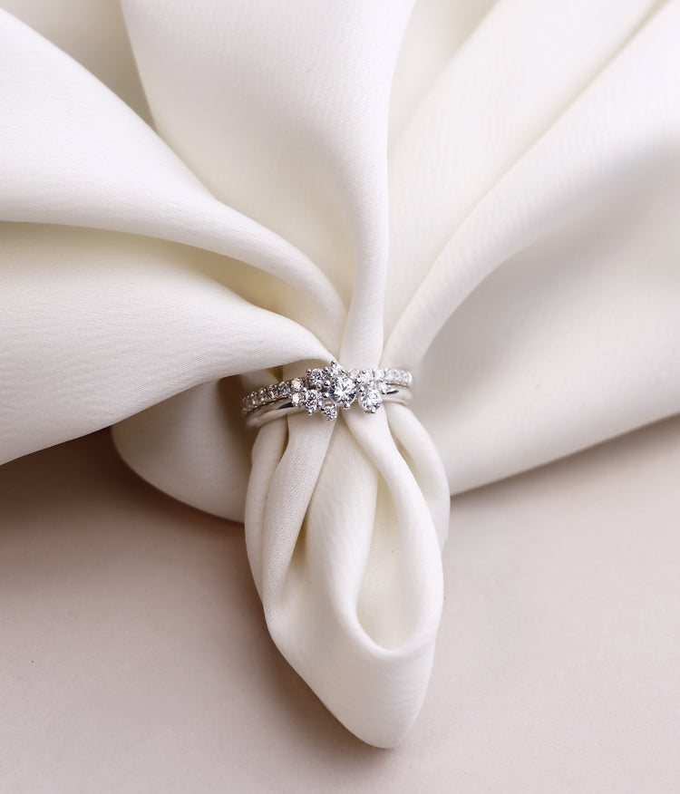 Celine Diamantring 0,36 ct,  Vigselring / Förlovningsring | 18k. vitguld