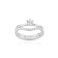 Line Alliance Ring 0.3 ct Diamonds, Wedding Band / Engagement Ring
