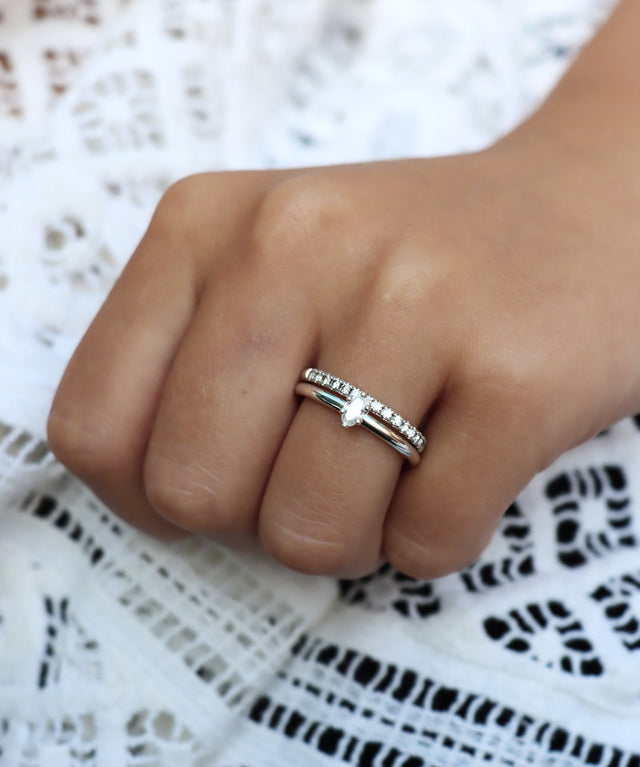 Eheringe / Verlobungsringe Paar, June + Elise Diamantring
