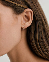 Plain Silver Hoops 12 mm, raka kanter | 925 silver