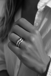 Mila Combo Ring stack 4 mm rings, polished