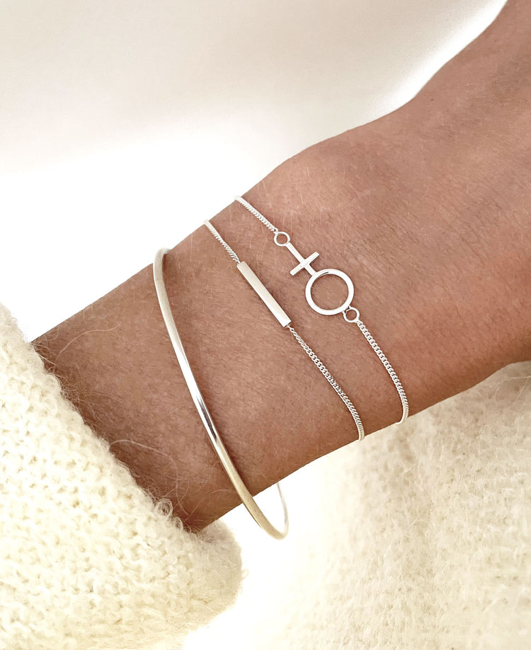 ROD MINI armband silver - Mila Silver