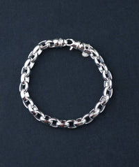 Mila Man Armband, Kette silber, rund oval