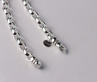 MILA MAN Bracelet, Chain silver, Round oval