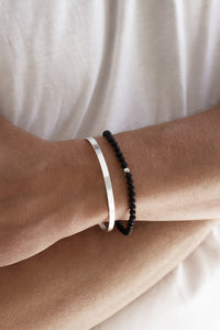 Mila Man Schlichtes Armreif-Armband, 4 mm