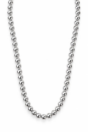 Silverhalsband till dam med länkade kulor 6 mm. 925 sterling silver