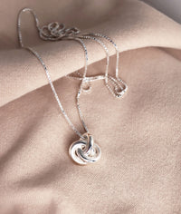 3 in One Fat Knot necklace, silver