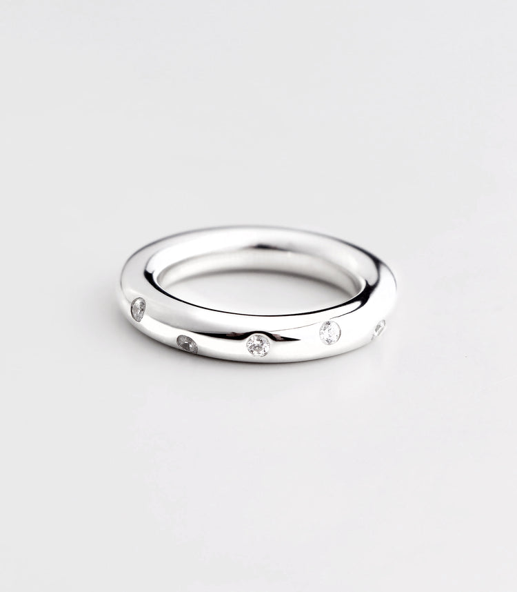 Noelle Star Vigselring / Förlovningsring | Diamantring, silver - Mila Silver