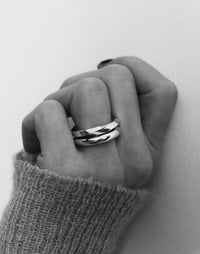 Mila Combo Twisted, 4 mm Silver Ring