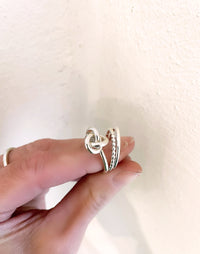 3 in One Medium Knot ring, Silber