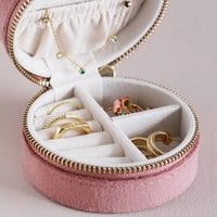 JEWELERY BOX VELVET, Pink