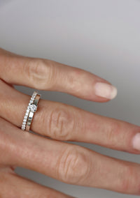 SET WEDDING / ENGAGEMENT RING for her & him | Monet + Plain diamond ring