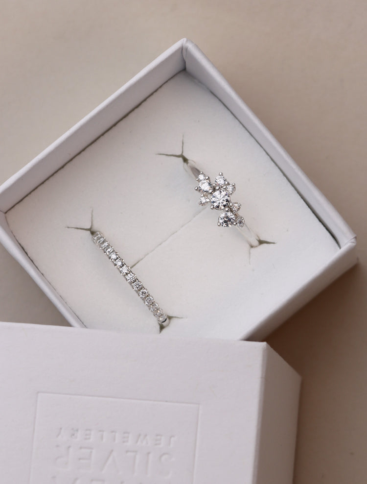 Celine Diamantring 0,36 ct,  Vigselring / Förlovningsring | 18k. vitguld