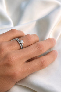 Elise Alliansring Diamantring, Vigselring / Förlovningsring | 18k. vitguld