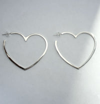 Sample Sale XL Heart örhängen | 925 silver