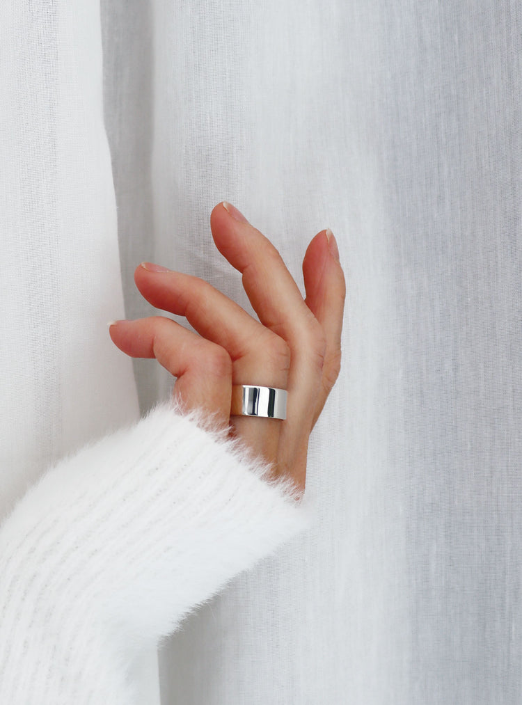 MILA Plain ring silver, 10 mm - Mila Silver